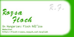 rozsa floch business card